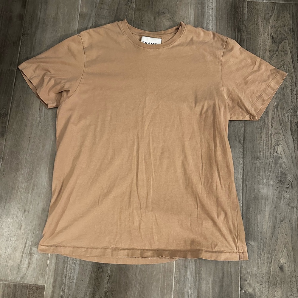 Frame Denim Beige Short Sleeve Tee